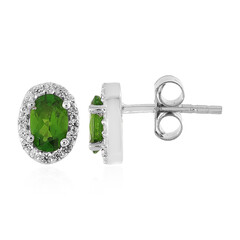 Orecchini in argento con Diopside Russo
