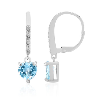 Orecchini in argento con Topazio Blu Cielo