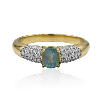 Anello in oro con Grandidierite (AMAYANI)