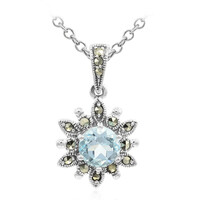 Collana in argento con Topazio Blu Cielo