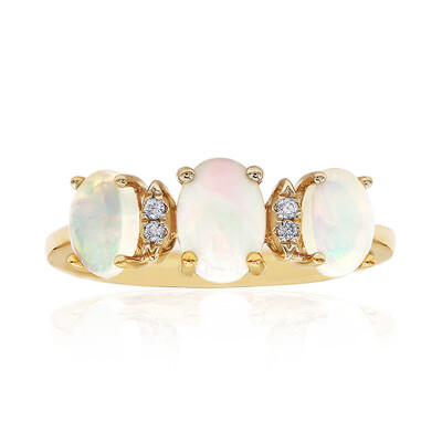 Anello in oro con Opale di Welo AAA