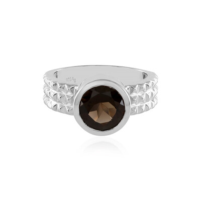 Anello in argento con Quarzo Fumè