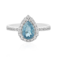 Anello in argento con Topazio Blu Londra