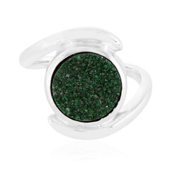 Anello in argento con Uvarovite