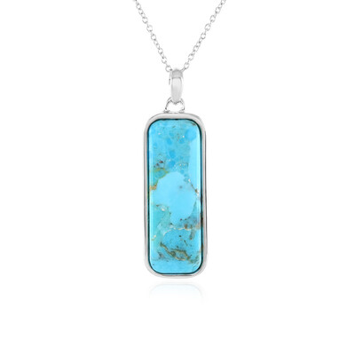 Collana in argento con Turchese Kingman Mohave Blu (Faszination Türkis)