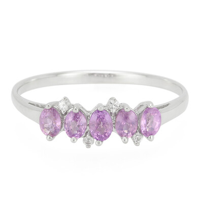 Anello in argento con Zaffiro Ceylon Porpora (non riscaldato)
