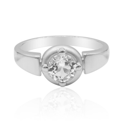 Anello in argento con Topazio Bianco