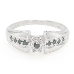 Anello placcato in platino con Diamante Fancy