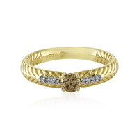 Anello in oro con Diamante Champagne I2 (Ornaments by de Melo)