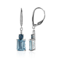 Orecchini in argento con Topazio Blu Cielo