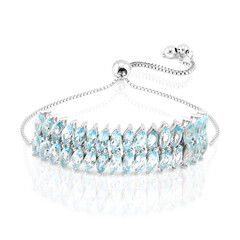 Bracciale in argento con Topazio Blu Cielo