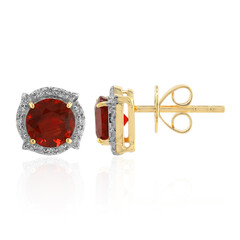 Orecchini in oro con Tibetanite Rossa