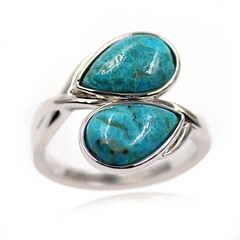 Anello in argento con Turchese Kingman Mohave Blu (Faszination Türkis)