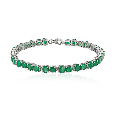 Bracciale in argento con Smeraldo Zambia