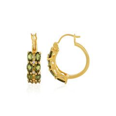 Orecchini in argento con Moldavite