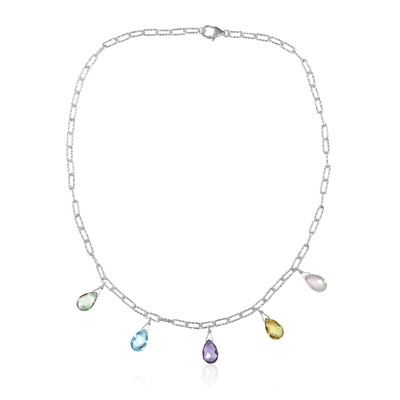 Collana in argento con Quarzo Rosa