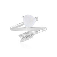 Anello in argento con Pietra di Luna Arcobaleno