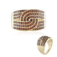 Anello in argento con Zircone Champagne