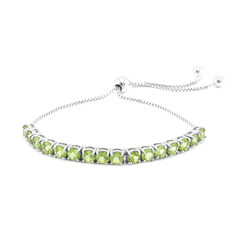 Bracciale in argento con Peridoto della Birmania
