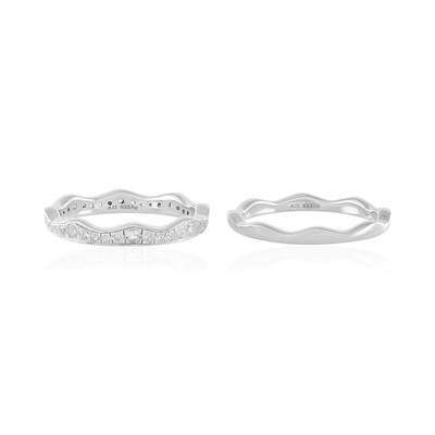 Anello in argento con Topazio Bianco