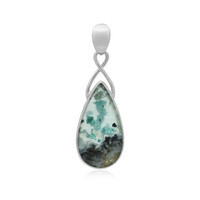 Ciondolo in argento con Gemma Silicea (Bali Barong)