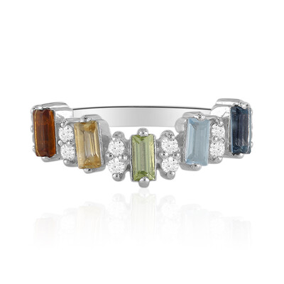 Anello in argento con Topazio Blu Londra