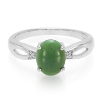Anello in argento con Crisoprasio Imperiale