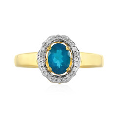 Anello in argento con Apatite Blu Neon