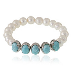 Bracciale in argento con Larimar (Dallas Prince Designs)