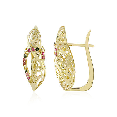 Orecchini in oro con Tormalina Rosa (Ornaments by de Melo)