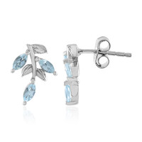 Orecchini in argento con Topazio Blu Cielo