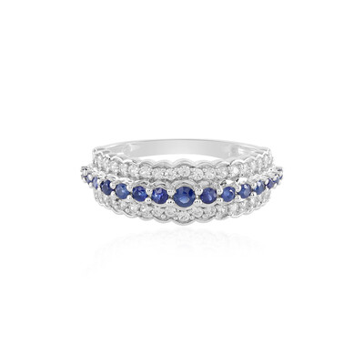 Anello in oro con Zaffiro Blu