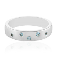 Anello in argento con Topazio Blu Cielo