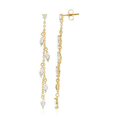 Orecchini in argento con Topazio Bianco
