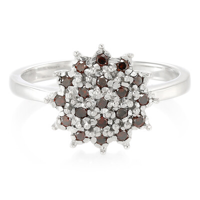 Anello placcato in platino con Diamante Fancy