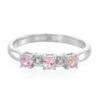 Anello in argento con Zaffiro Rosa