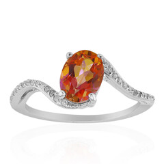 Anello in argento con Quarzo Mistico Pesca