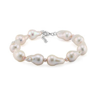 Bracciale in argento con Perla d'Acqua Dolce Bianca (TPC)