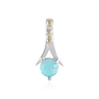 Ciondolo in argento con Opale Blu dell'Etiopia (Granulieren)