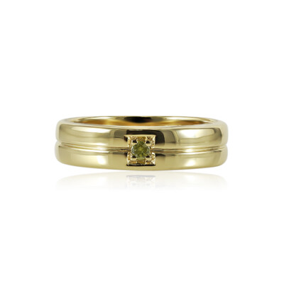 Anello in argento con Diamante Giallo I1