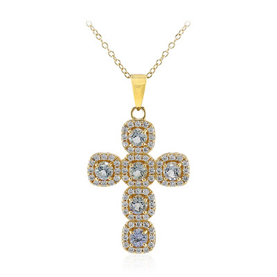 Collana in argento con Topazio Blu Cielo
