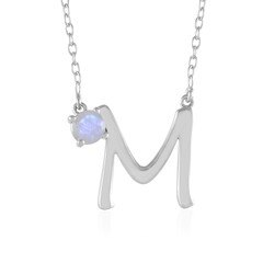 Collana in argento con Pietra di Luna Arcobaleno