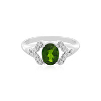 Anello in argento con Diopside Russo