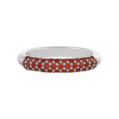 Anello in argento con Zaffiro Arancione