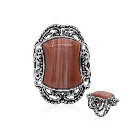 Anello in argento con Opale Rosa Australiano (Art of Nature)
