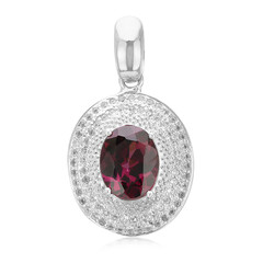 Ciondolo in argento con Granato Magenta