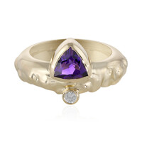 Anello in oro con Ametista Zambiana (Adela Gold)