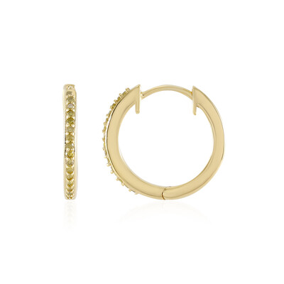 Orecchini in argento con Diamante Giallo I3