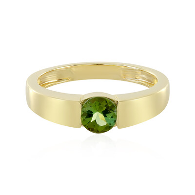 Anello in argento con Tormalina Verde