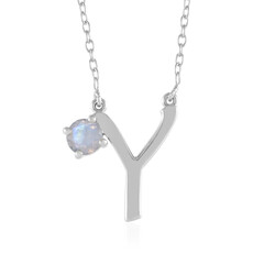 Collana in argento con Pietra di Luna Arcobaleno